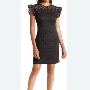 Trina Turk Mai Tai Black Lace Dress 8